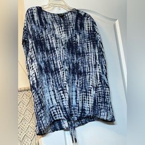 Torrid Blue Tie-Dye Blouse